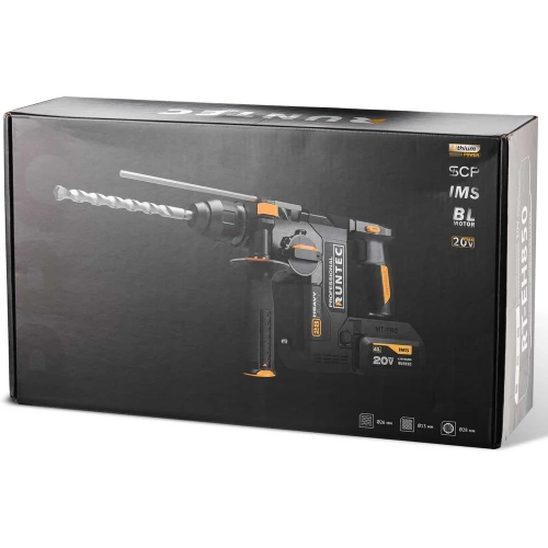 Перфоратор аккумуляторный RUNTEC PRO 2.9Дж, 20В, 2*4Ач, 850Вт RT-EH850 фото 8