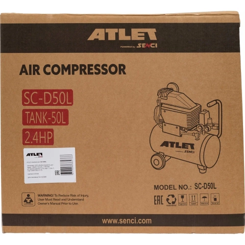 Поршневой масляный Компрессор (50 л, 8 бар, 185 л/мин) ATLET SC-D50L фото 10 Поршневой масляный Компрессор (50 л, 8 бар, 185 л/мин) ATLET SC-D50L фото 10