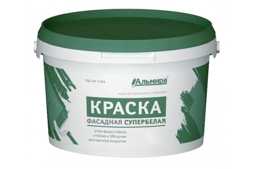 Альмира Краска Фасадная супербелая люкс 14 кг 00-00000382