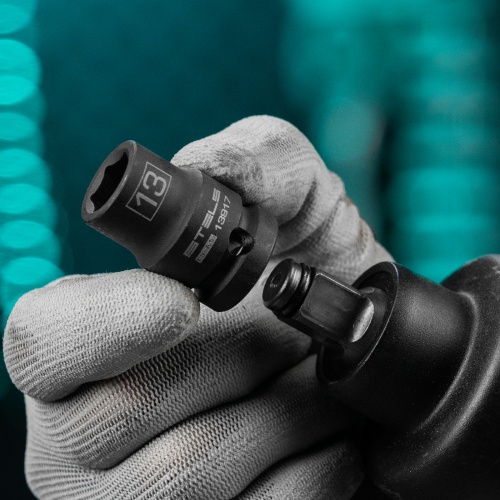 Головка ударная шестигранная, 13 мм, 1/2, CrMo Stels фото 6