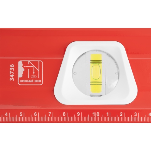 Уровень алюминиевый, магнит, фрезерованный, 3 глазка (1 зеркальный) двухкомпонентные рукоятки, 2000 мм Matrix фото 6