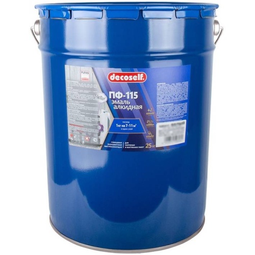 Эмаль Pufas Decoself ПФ-115 белая 25 кг Эмаль Pufas Decoself ПФ-115 белая 25 кг