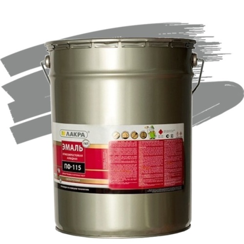 Эмаль Лакра ПФ-115 серая 20 кг