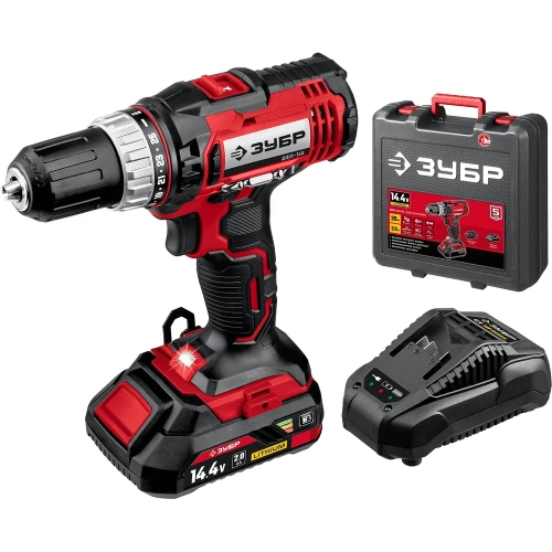 Дрель-шуруповер ЗУБР  14.4 В, 1 АКБ, в кейсе ДШЛ-145-21