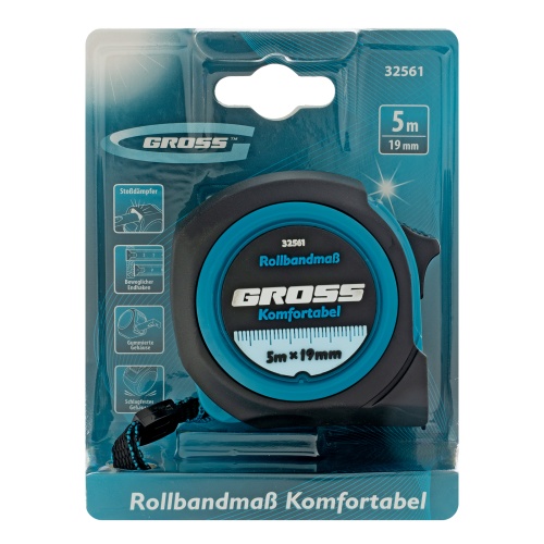 Рулетка Komfortabel 5 м х 19 мм,обрезиненный корпус Gross фото 6 Рулетка Komfortabel 5 м х 19 мм,обрезиненный корпус Gross фото 6