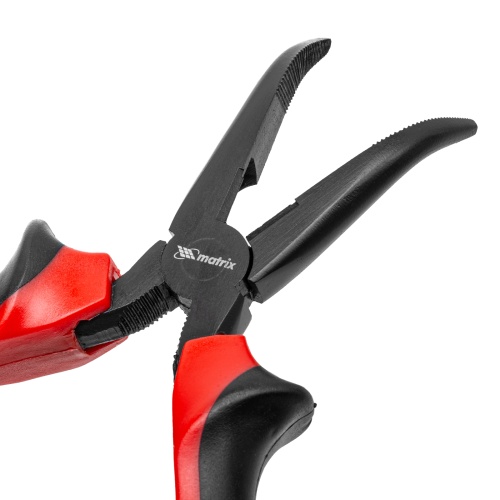 Длинногубцы изогнутые Black Nickel, 160 мм, двухкомпонентные рукоятки Matrix фото 5
