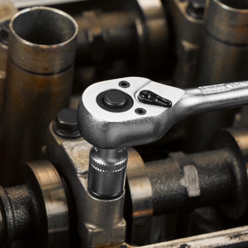 Ключ-трещотка 1/4", 90 зубьев, с быстрым сбросом, CrV Denzel фото 14 Ключ-трещотка 1/4", 90 зубьев, с быстрым сбросом, CrV Denzel фото 14