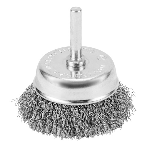 Щетка для дрели, 65 мм, "чашка" со шпилькой, витая проволока Сибртех фото 2