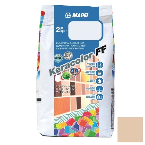 Затирка цементная Mapei Keracolor FF №132 бежевая 2 кг