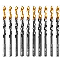 Сверло по металлу, 6,5 мм, HSS-Tin, Golden Tip, 10 шт. Denzel