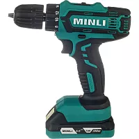 Аккумуляторная ударная дрель-шуруповерт MINLI 10mm 25N.m Li-ion 18Vx2 DC103.3-2.0A