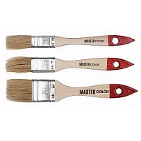 Набор флейцевых кистей с деревянными ручками и натуральной щетиной: ширина 20, 25, 35 мм