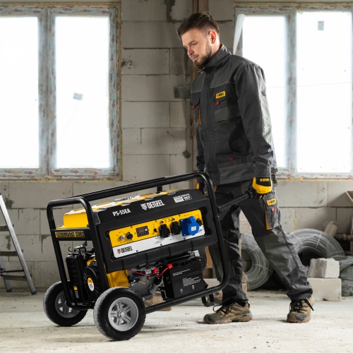 Генератор бензиновый PS 55 EA, 5.5 кВт, 230 В, 25 л, коннектор автоматики, электростартер Denzel фото 14 Генератор бензиновый PS 55 EA, 5.5 кВт, 230 В, 25 л, коннектор автоматики, электростартер Denzel фото 14