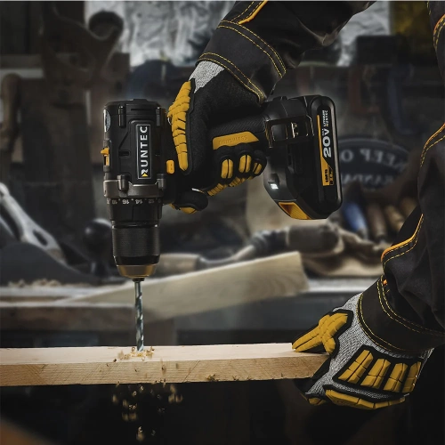 Дрель-шуруповерт аккумуляторная RUNTEC PRO 13 мм,20В, 2*2Ач, 55Нм RT-ID221 фото 8