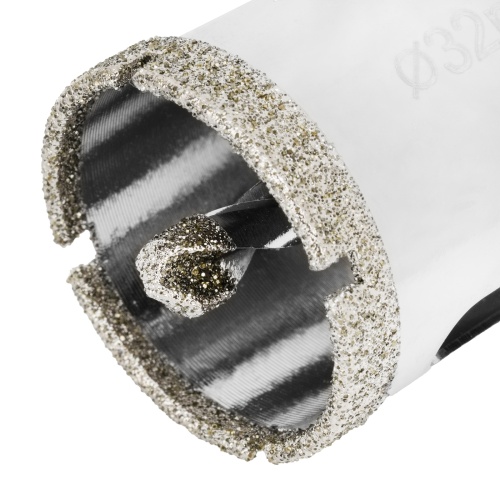 Сверло алмазное по керамограниту, 32 х 67 мм, трехгранный хвостовик Matrix фото 5