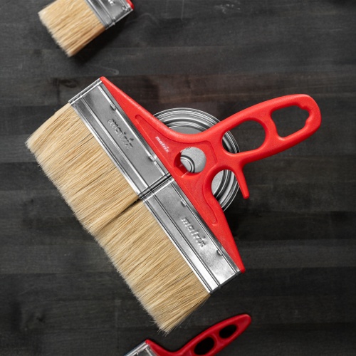 Кисть флейцевая для лаков, 200 x 12, натуральная щетина, пластиковая ручка Color line Matrix фото 5