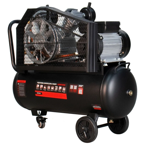Компрессор Verton Air AC-50/450RV 230/50 В/Гц, масляный, ременной, 450 л/м, 50 л, 10 бар, 2.2 кВт, 1000 об/мин, рапид, асинхронный, однофазный 01.14017.15124 фото 8