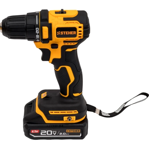Бесщеточная дрель-шуруповерт STEHER 20 В, 45 Н·м, 1 АКБ LMS (2 А·ч), CB-45-21 фото 3