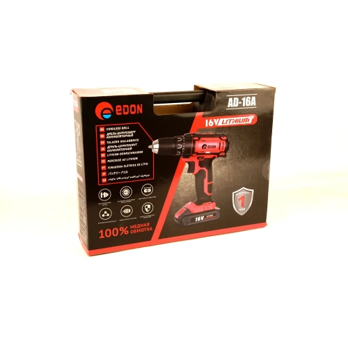 Аккумуляторная дрель-шуруповерт EDON AD-16А 15424 фото 5