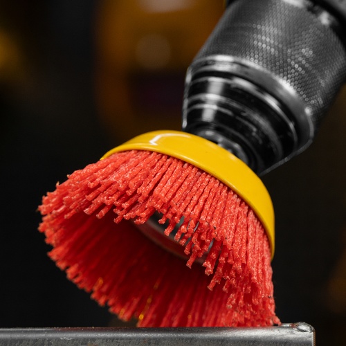 Щетка для дрели, 75 мм, Чашка, со шпилькой, нейлоновая щетина Denzel фото 10