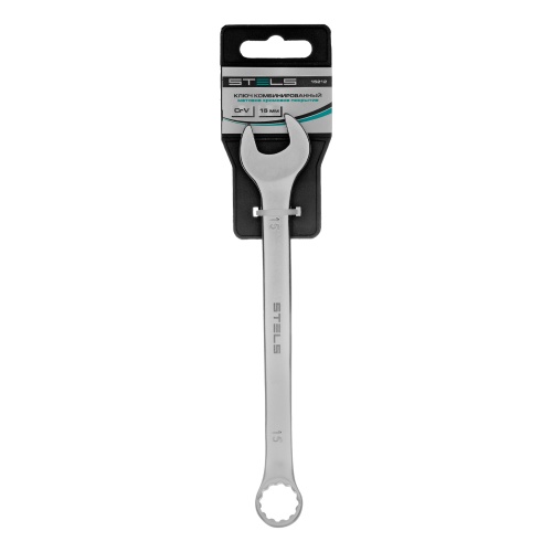 Ключ комбинированный, 15 мм, CrV, матовый хром Stels фото 5