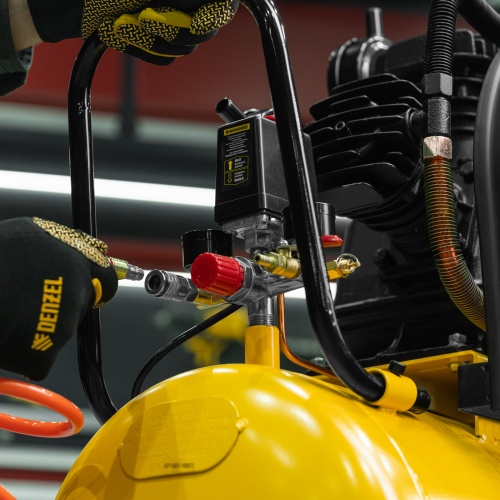 Компрессор воздушный BCW3000-T/100, ременный привод, 3.0 кВт, 100 литров, 520 л/мин Denzel фото 22