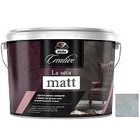 Покрытие декоративное с эффектом велюра Dufa Creative La Seta matt база Argento 1,2 кг