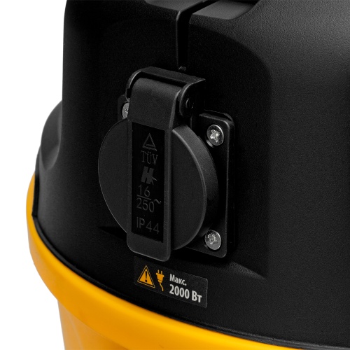 Пылесос строительный RVC20, 1400 Вт, бак 20 л, шланг 3 м, розетка с автосинхр. Denzel фото 4