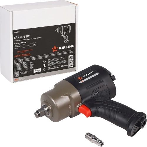 Гайковерт пневматический ударный композитный Airline 1/2"DR 1680Нм PRO ATAZ113 фото 3