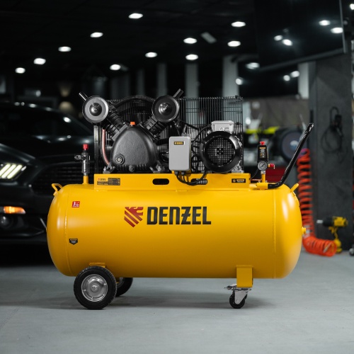 Компрессор воздушный рем. привод BCV 4000-T/200, 4,0 кВт, 200 литров, 690 л/мин Denzel фото 21