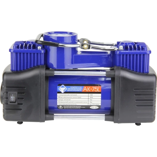 Компрессор Nova Bright АК-75L двухпоршневой, до 50 л/мин, 150 PSI, 12В, металлический корпус, в сумке, LED-фонарь 36451 фото 7