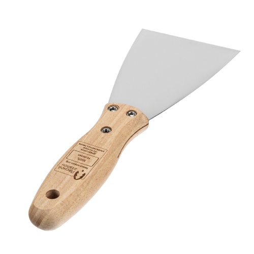 Шпательная лопатка из нержавеющей стали, 80 мм, буковая рукоятка, EFP Matrix фото 4