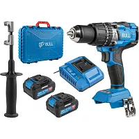 Аккумуляторная дрель-шуруповерт BULL SR 1805 в чем. XLTpro, 2x4 А*ч, БЕСЩЕТ., 18 В, 120 Н*м, БЗП(мет.) 13 мм 1329603 ЦЗ-0671421240