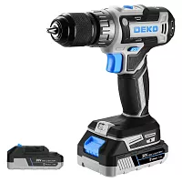 Аккумуляторная дрель-шуруповерт DEKO Loner 20V, 20В, 2x3.0 Ач 085-1005