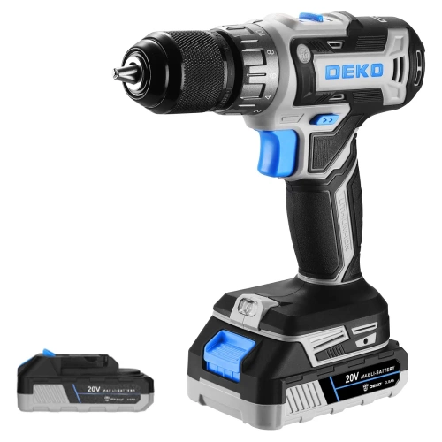 Аккумуляторная дрель-шуруповерт DEKO Loner 20V, 20В, 2x3.0 Ач 085-1005 Аккумуляторная дрель-шуруповерт DEKO Loner 20V, 20В, 2x3.0 Ач 085-1005