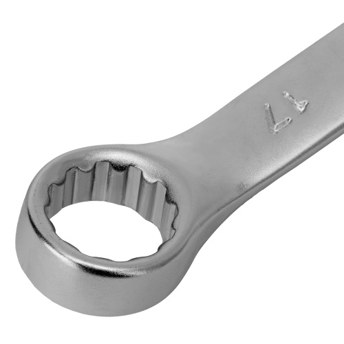 Ключ комбинированный, 17 мм, CrV, матовый хром Stels фото 4