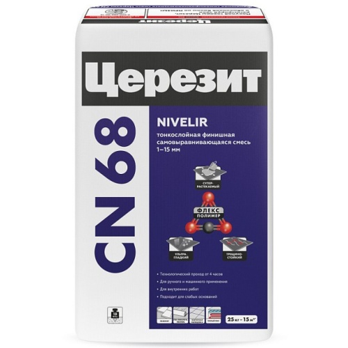 Смесь самовыравнивающаяся Ceresit CN 68 25 кг