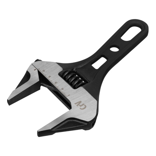 Ключ разводной 185 мм, CrV, кованый, укороченная рукоятка Denzel фото 2