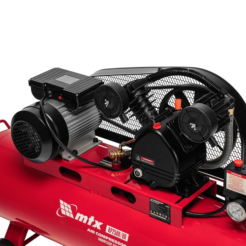 Компрессор воздушный ременный привод КР2500/80, 2,5 кВт, 80 литров, 420 л/мин МТХ фото 15