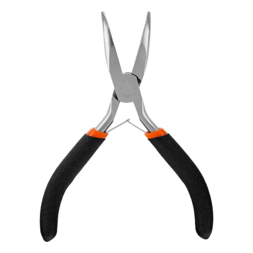 Длинногубцы изогнутые Mini, 130 мм, никелированные, авторазжим Sparta фото 4