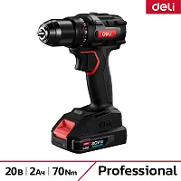 Дрель-шуруповерт аккумуляторная DELI DE-DZ20-2D2 (2 акб, 20В х 2Ач, ЗУ, патрон 13мм, 70Нм, сумка) 164327