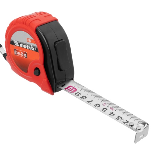 Рулетка Rubber,7,5 м х 25 мм,обрезиненный корпус Matrix фото 3