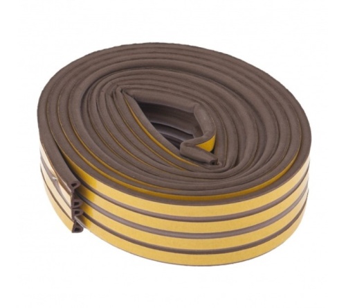 Лента уплотнительная Сибртех 93947 профиль Р 24 м коричневый