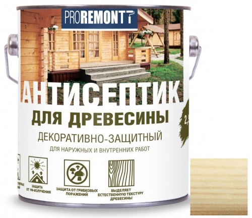 Антисептик для древесины Proremontt бесцветный 2,5 л