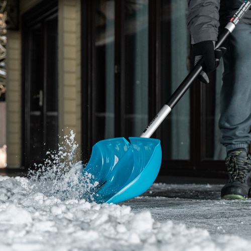 Лопата-скрепер для уборки снега, полипропилен, 460х320х1300 мм, алюминиевый черенок, ПВХ, LUXE Palisad фото 9 Лопата-скрепер для уборки снега, полипропилен, 460х320х1300 мм, алюминиевый черенок, ПВХ, LUXE Palisad фото 9