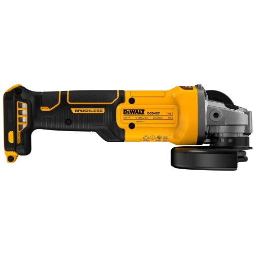Аккумуляторная угловая шлифмашина DEWALT DCG407N, 18 В, 125 мм, 9000 об/мин, без АКБ и ЗУ () DCG407N-XJ фото 4