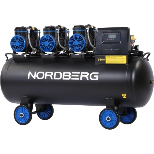 Компрессор безмасляный NORDBERG 380В, ресивер 160л, 750л/мин NCEO160/750 фото 10