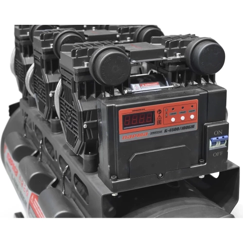Компрессор Парма K-4500/100БМ безмасляный 3*1500 Вт, 100л, 711 л/м 02.014.00009 фото 4