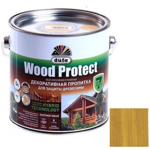 Пропитка декоративная для защиты древесины Dufa Wood Protect сосна 2,5 л Пропитка декоративная для защиты древесины Dufa Wood Protect сосна 2,5 л