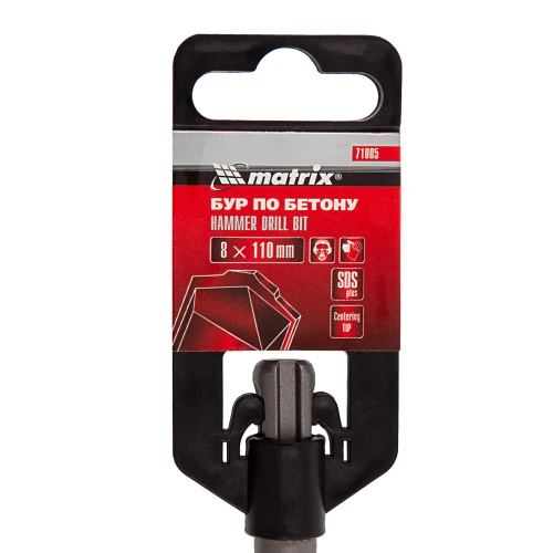 Бур по бетону, 8 x 110 мм, SDS Plus Matrix фото 6 Бур по бетону, 8 x 110 мм, SDS Plus Matrix фото 6